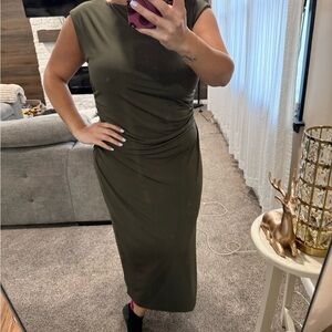 H&M Chic Khaki Midi Dress